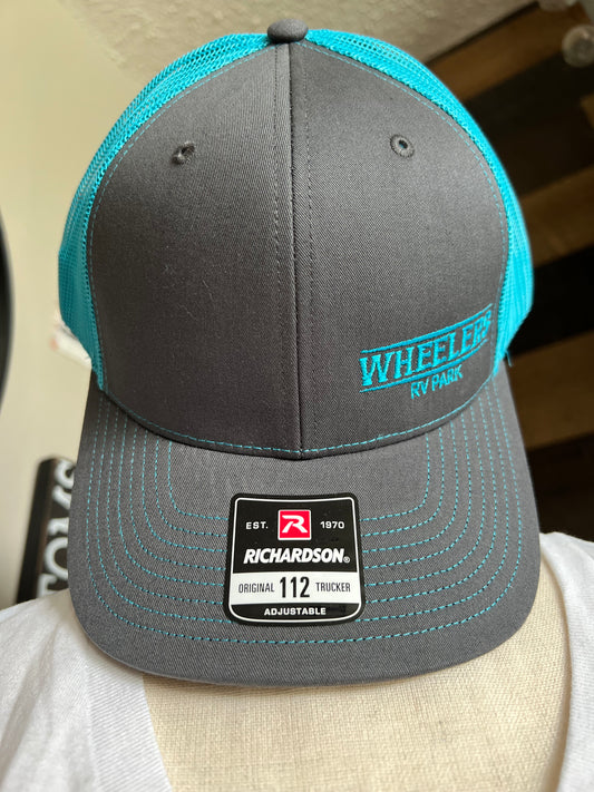 Grey and Teal Snap-Back Hat